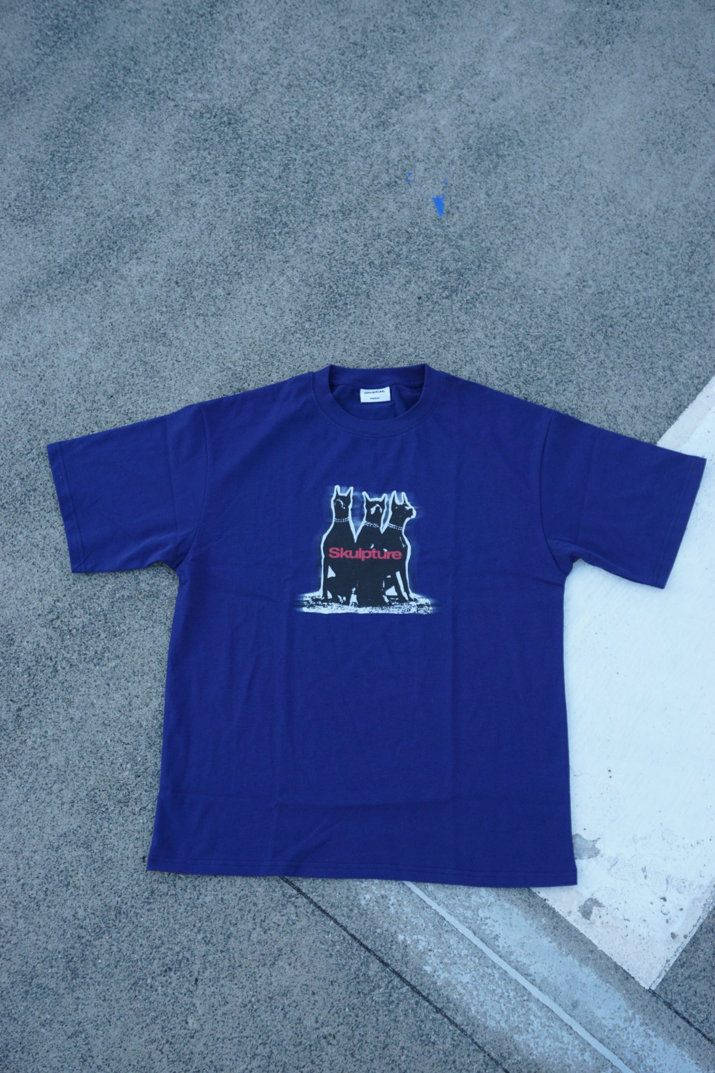 Doberman Dogs Tee, Indigo Blue