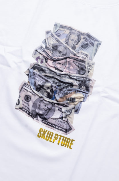 Money Bills Tee, White
