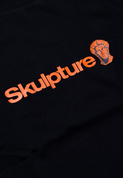 Orange Logo Tee, Black