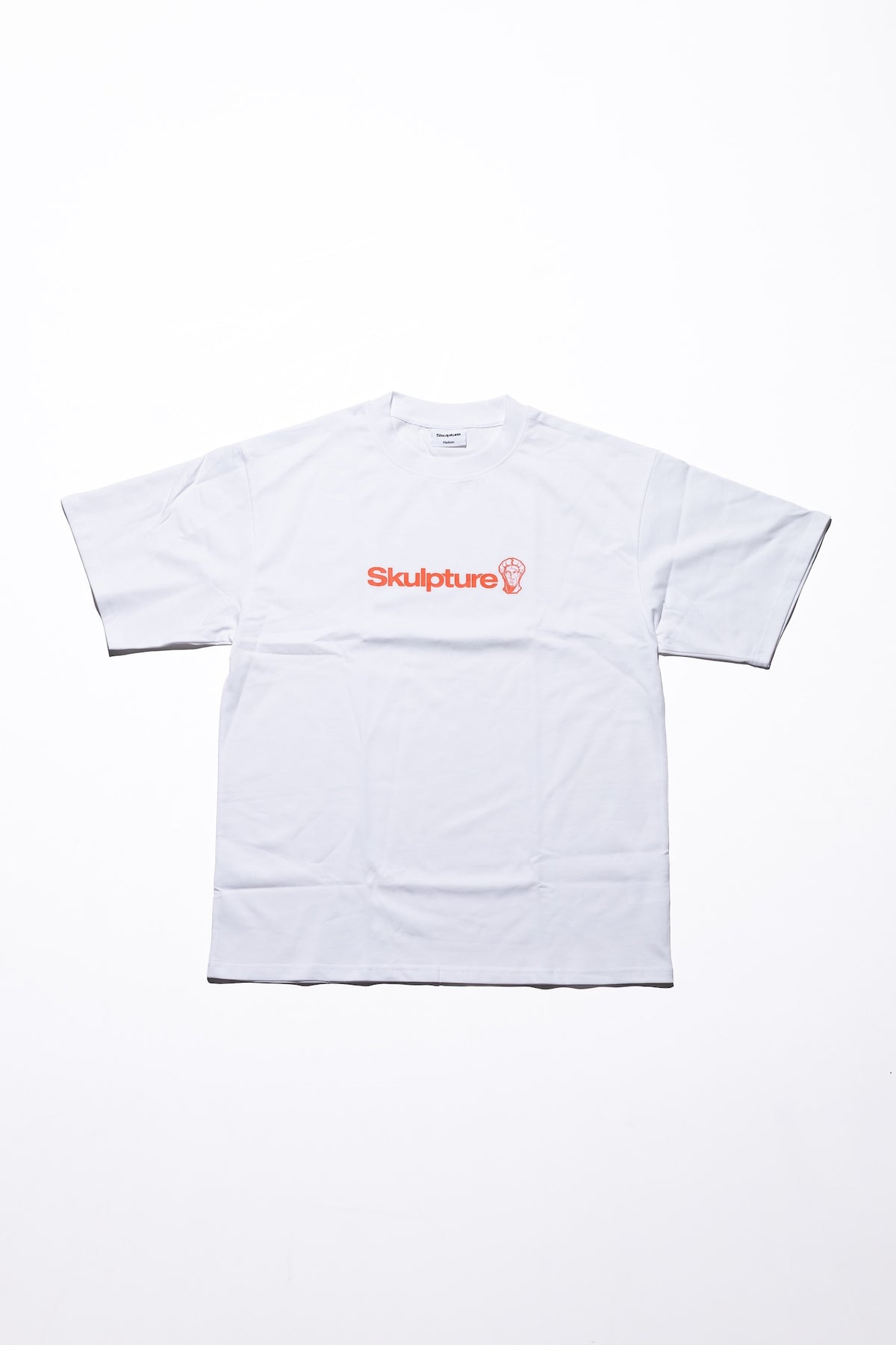 Orange Logo Tee, White