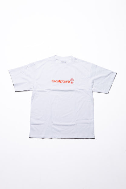 Orange Logo Tee, White