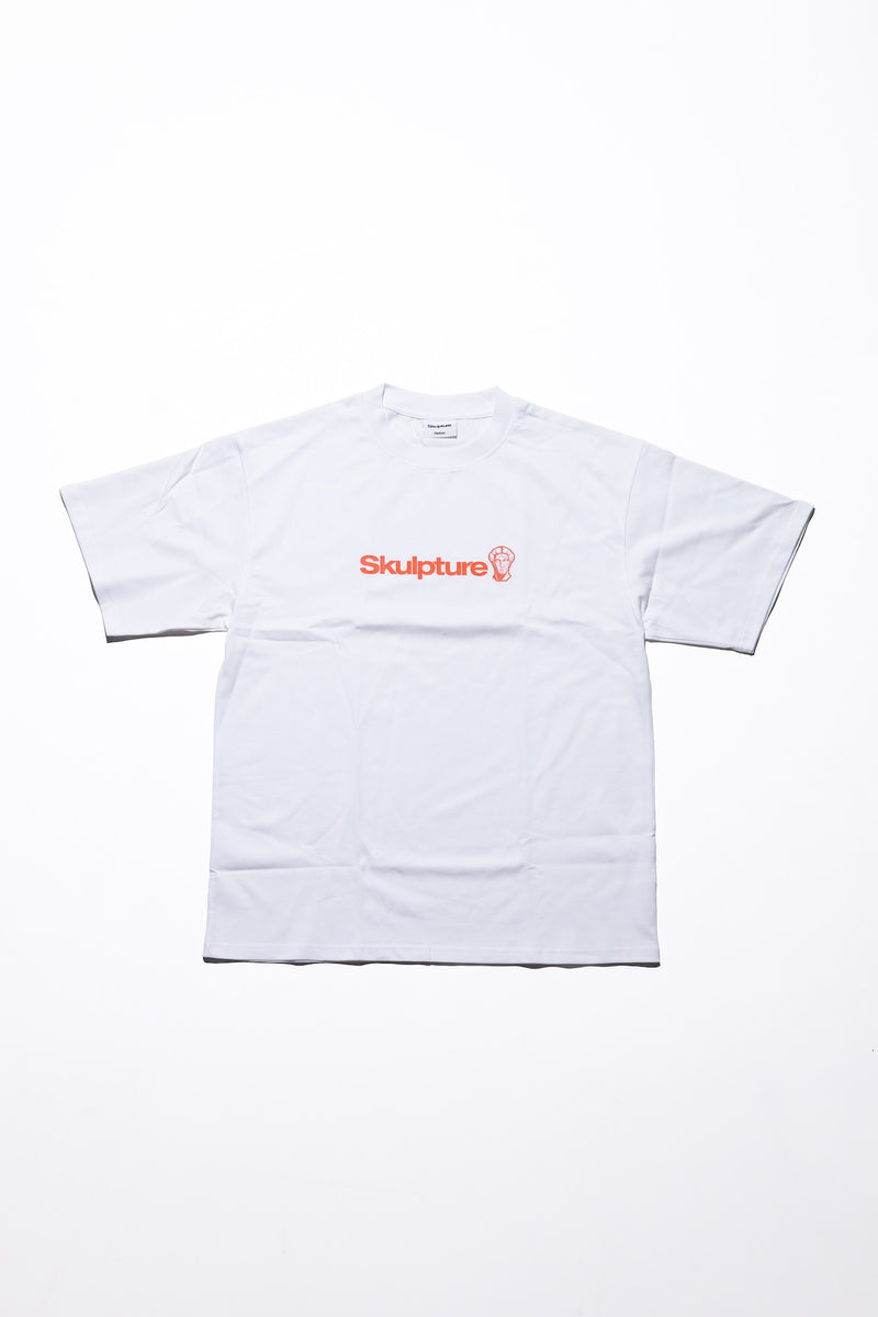 Orange Logo Tee, White