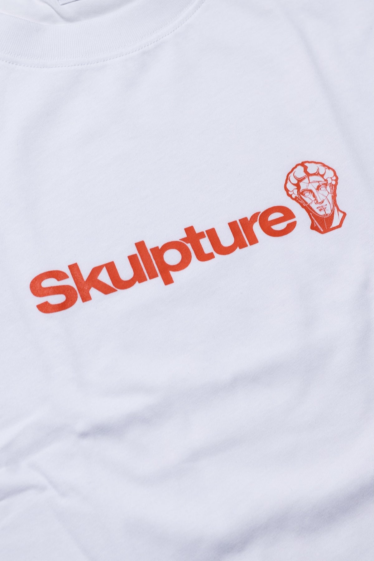 Orange Logo Tee, White