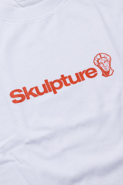 Orange Logo Tee, White