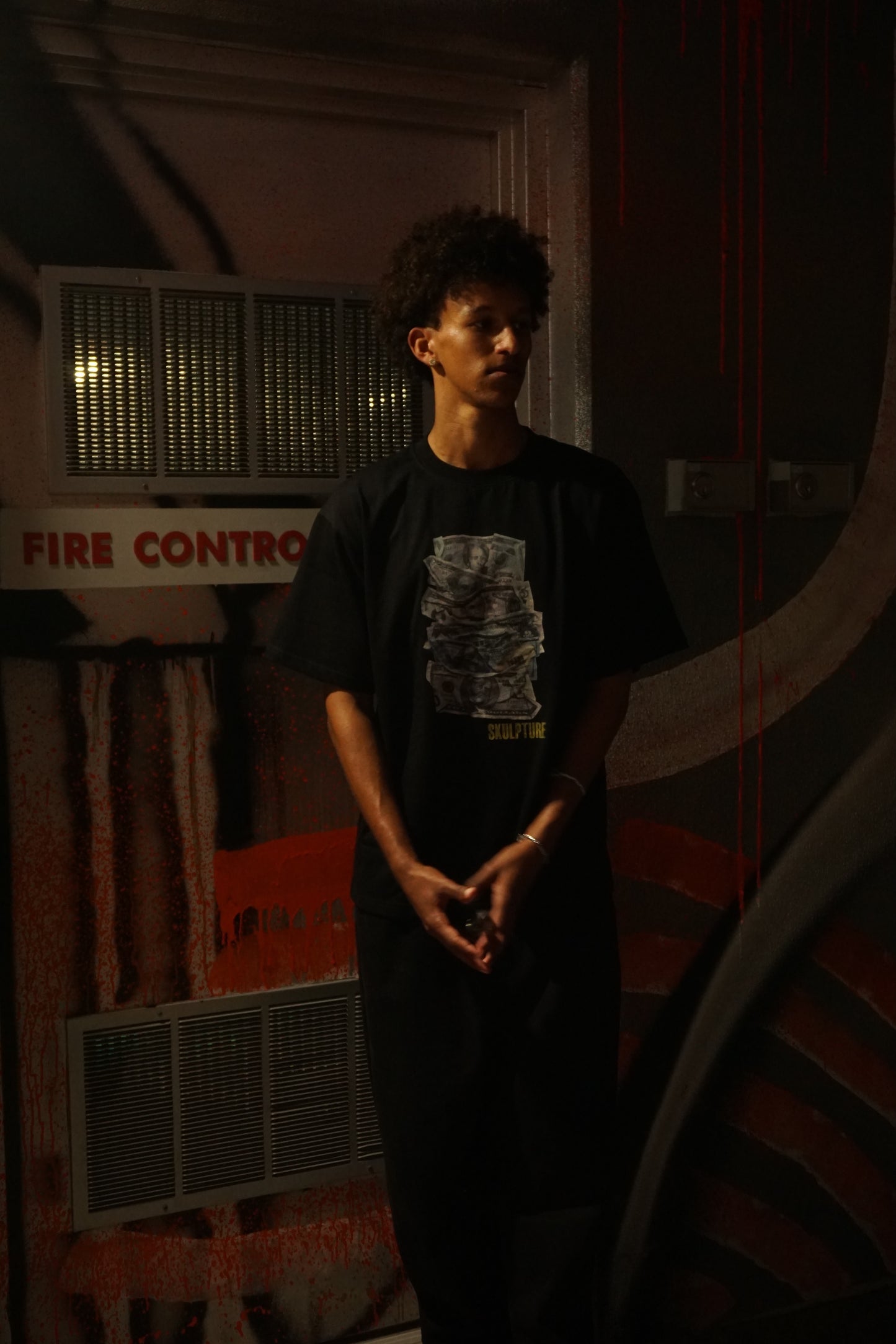 Money Bills Tee, Black