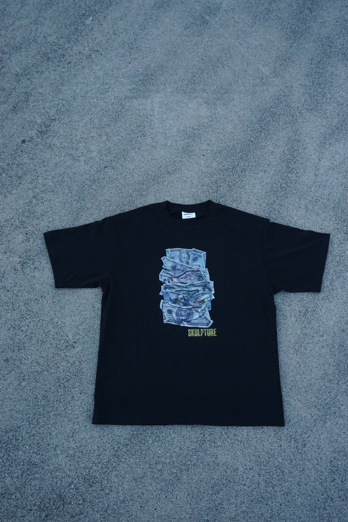 Money Bills Tee, Black