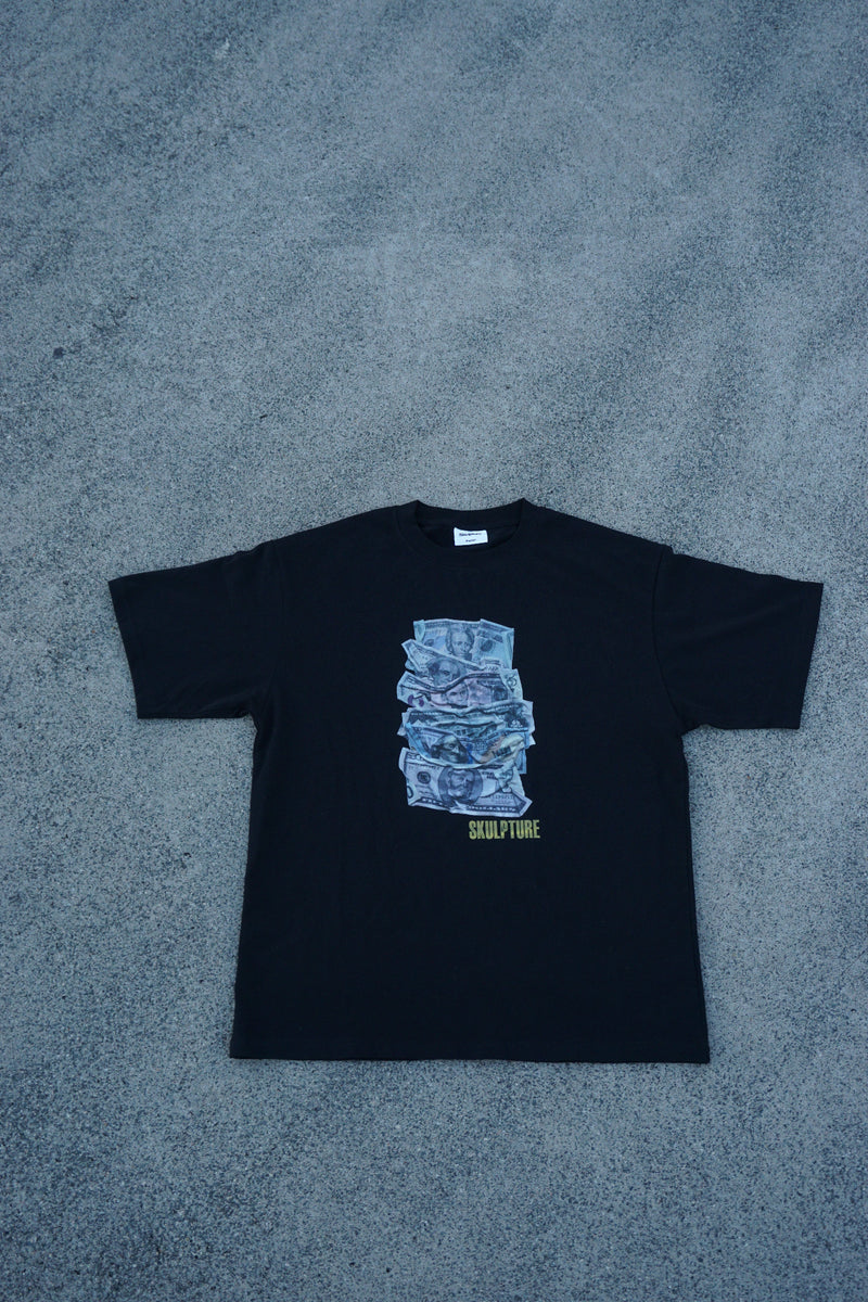 Money Bills Tee, Black