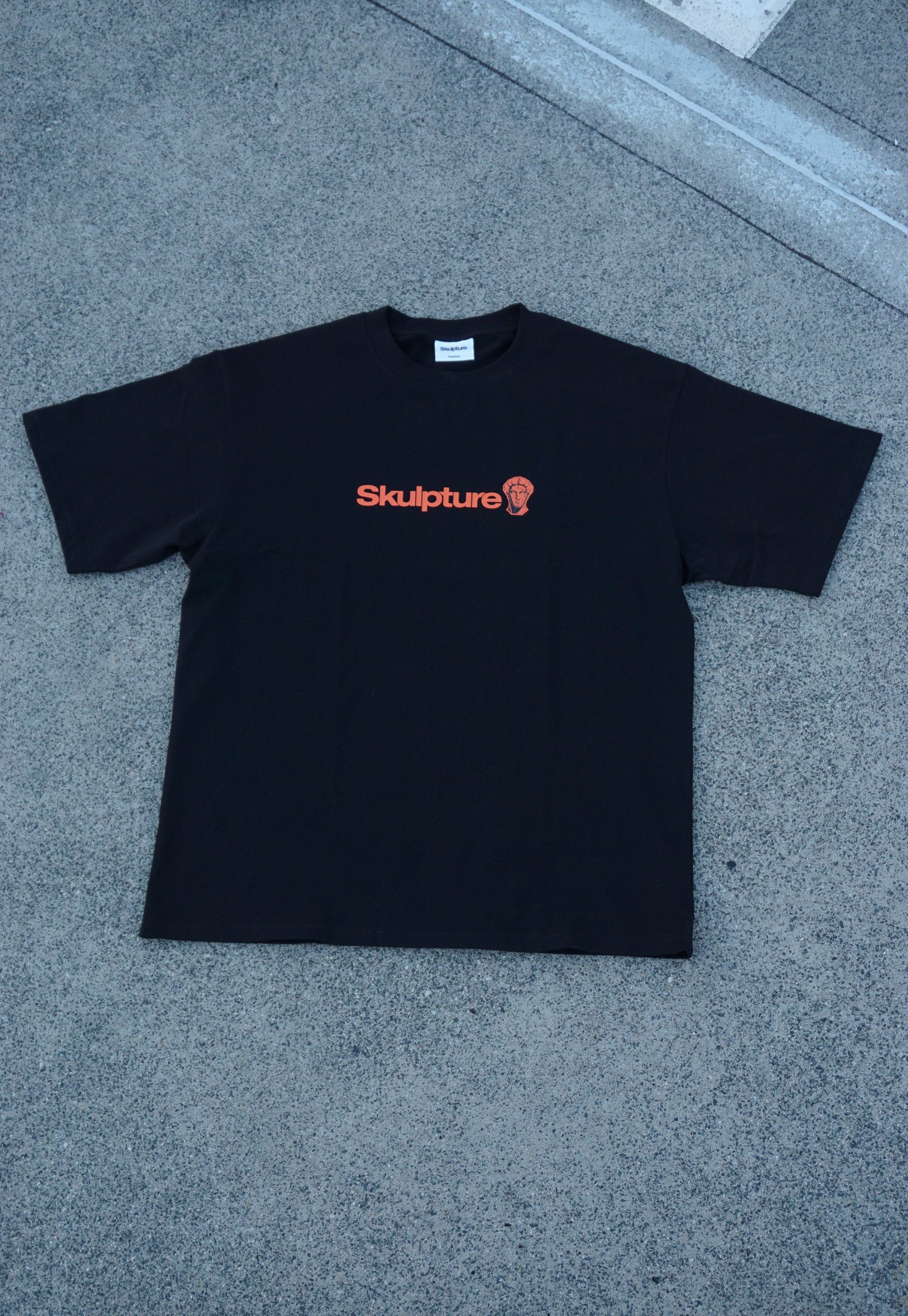 Orange Logo Tee, Black