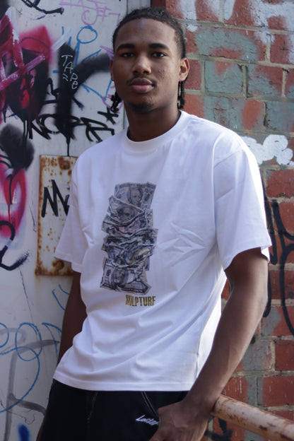 Money Bills Tee, White