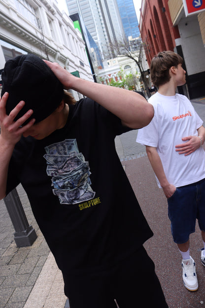 Money Bills Tee, Black