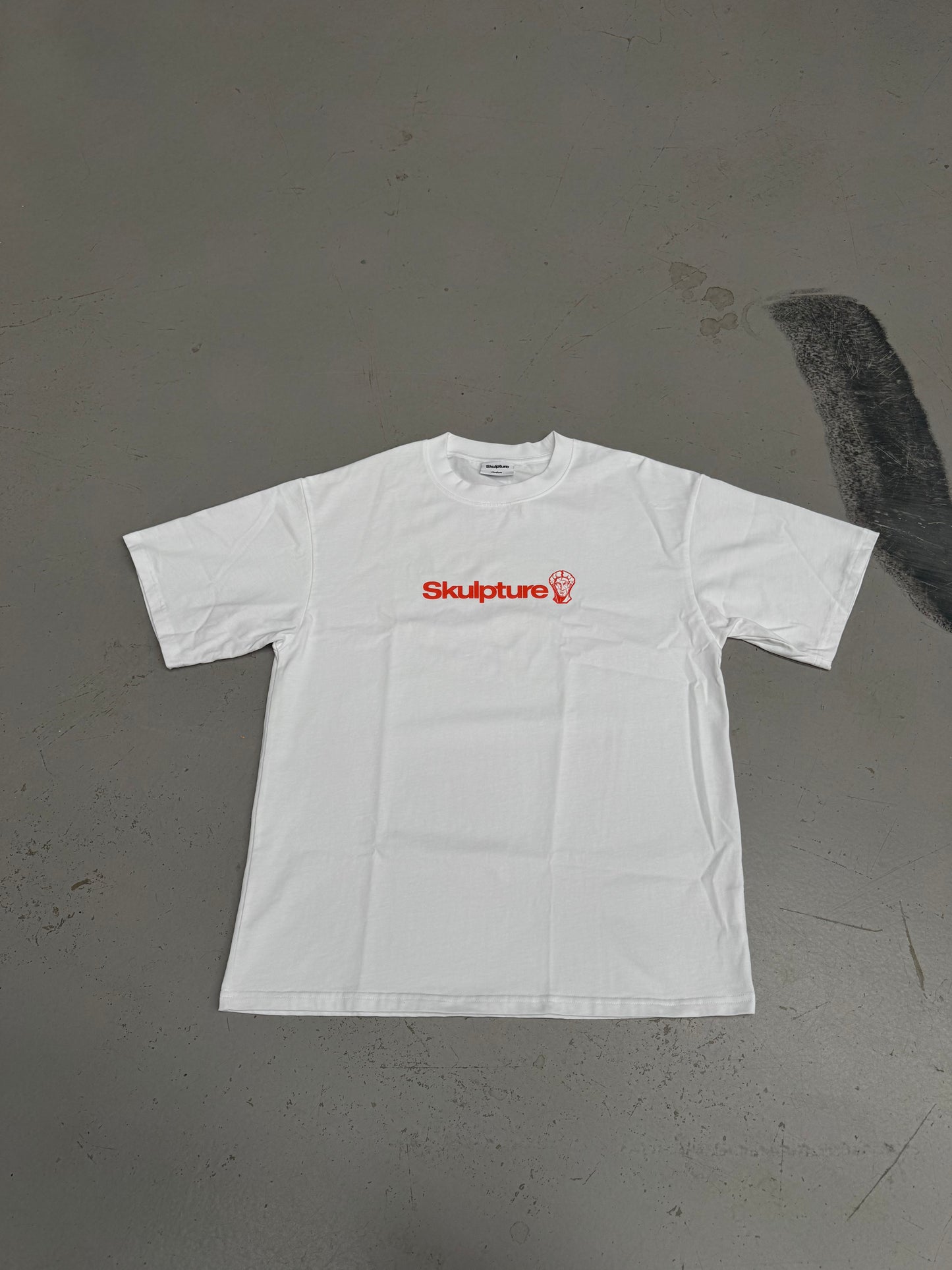 Orange Logo Tee, White